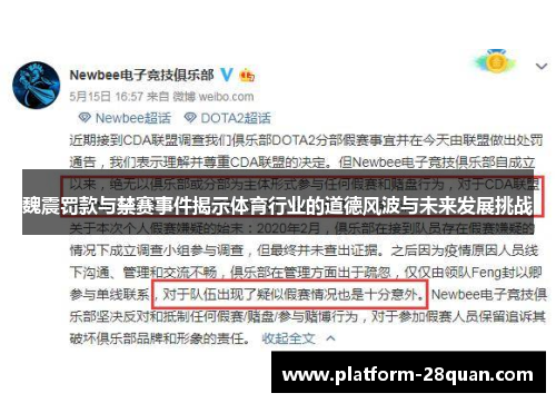魏震罚款与禁赛事件揭示体育行业的道德风波与未来发展挑战